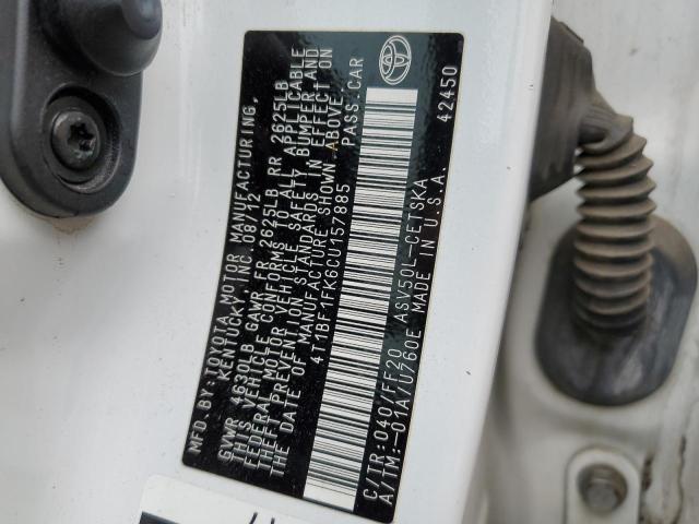 Photo 10 from auction – 2012 TOYOTA CAMRY with VIN 4T1BF1FK6CU157885