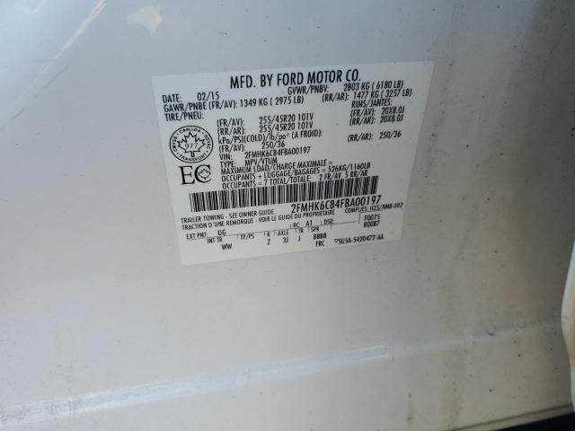 Photo 10 from auction – 2015 FORD FLEX SEL with VIN 2FMHK6C84FBA00197