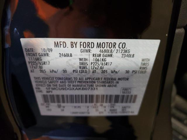 Фото 10 с аукциона – 2010 FORD ESCAPE XLT с VIN 1FMCU9DGXAKB07331
