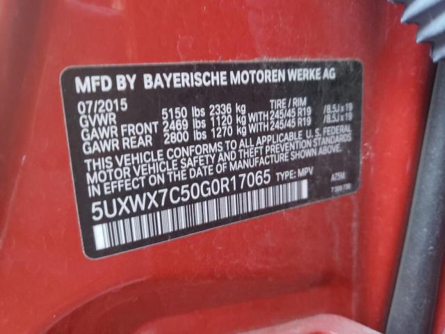 Photo 10 from auction – 2016 BMW X3 XDRIVE3 with VIN 5UXWX7C50G0R17065