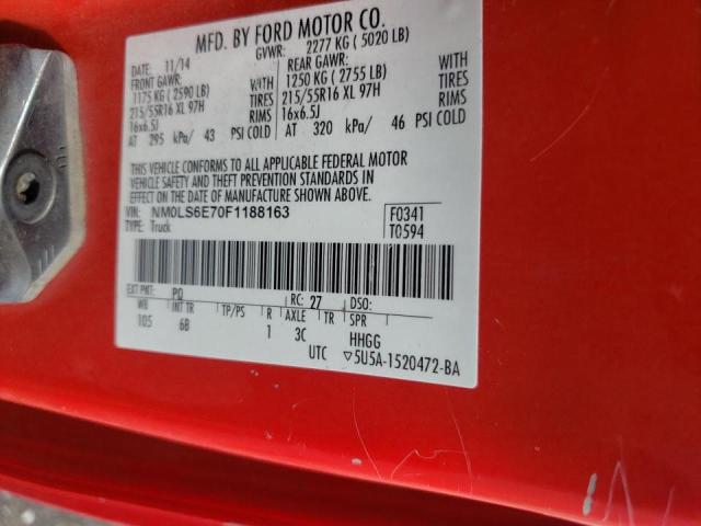 Photo 10 from auction – 2015 FORD TRANSIT CO with VIN NM0LS6E70F1188163