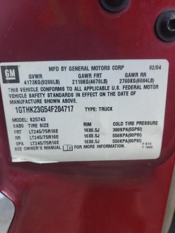 Photo 10 from auction – 2004 GMC SIERRA K25 with VIN 1GTHK23G54F204717