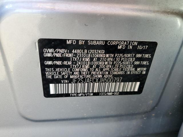 Photo 10 from auction – 2018 SUBARU FORESTER 2 with VIN JF2SJAECXJH500797