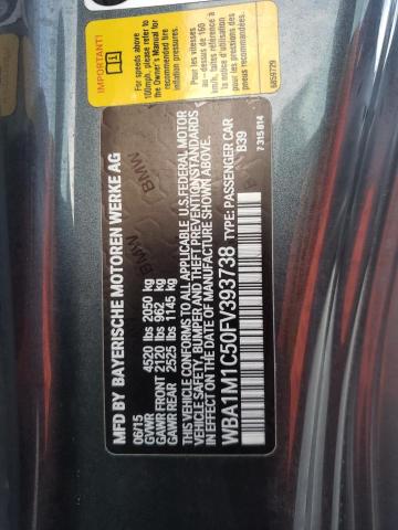Photo 10 from auction – 2015 BMW M235I with VIN WBA1M1C50FV393738