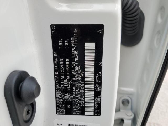 Photo 10 from auction – 2021 TOYOTA HIGHLANDER with VIN 5TDCZRAH4MS047031