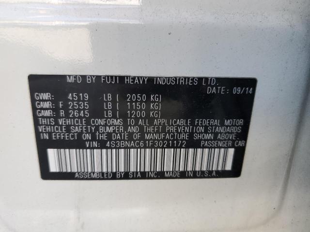 Photo 10 from auction – 2015 SUBARU LEGACY 2.5 with VIN 4S3BNAC61F3021172