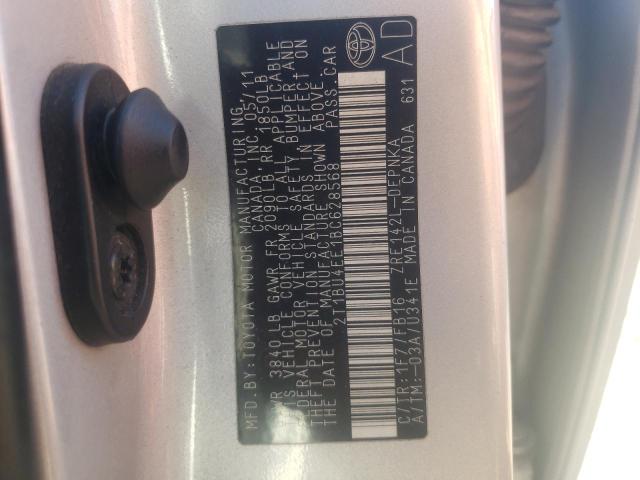 Photo 10 from auction – 2011 TOYOTA COROLLA BA with VIN 2T1BU4EE1BC628568