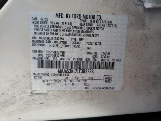 Photo 10 from auction – 2020 FORD ECOSPORT T with VIN MAJ6S3KL7LC382288