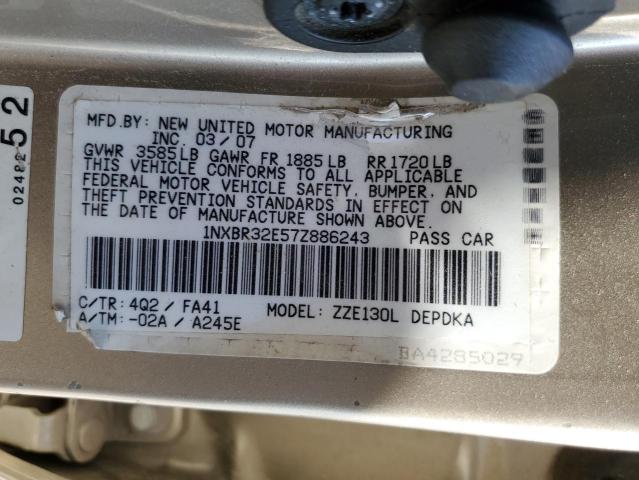 Photo 10 from auction – 2007 TOYOTA COROLLA CE with VIN 1NXBR32E57Z886243