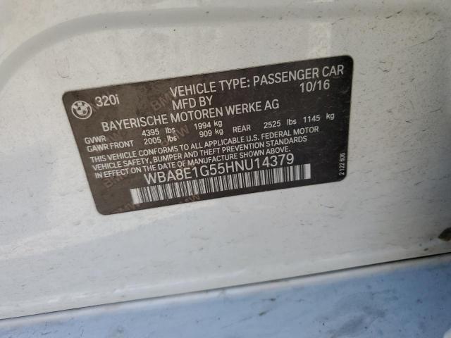 Photo 10 from auction – 2017 BMW 320 I with VIN WBA8E1G55HNU14379