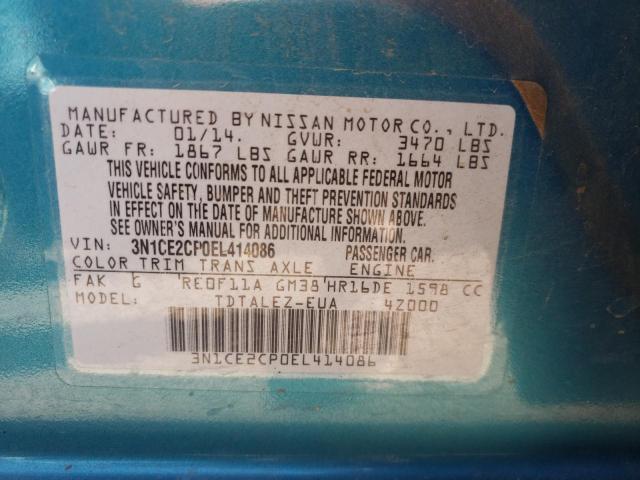 Photo 10 from auction – 2014 NISSAN VERSA NOTE with VIN 3N1CE2CP0EL414086