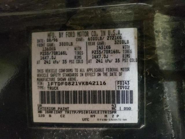 Photo 10 from auction – 1997 FORD F150 with VIN 1FTDF0821VKB42116