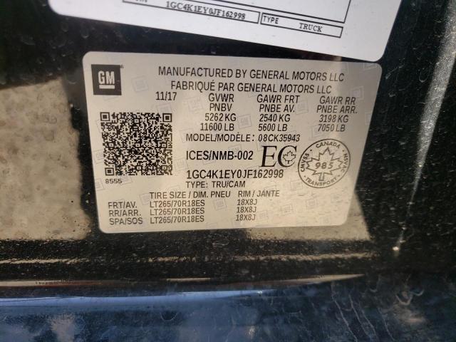 Photo 10 from auction – 2018 CHEVROLET SILVERADO with VIN 1GC4K1EY0JF162998