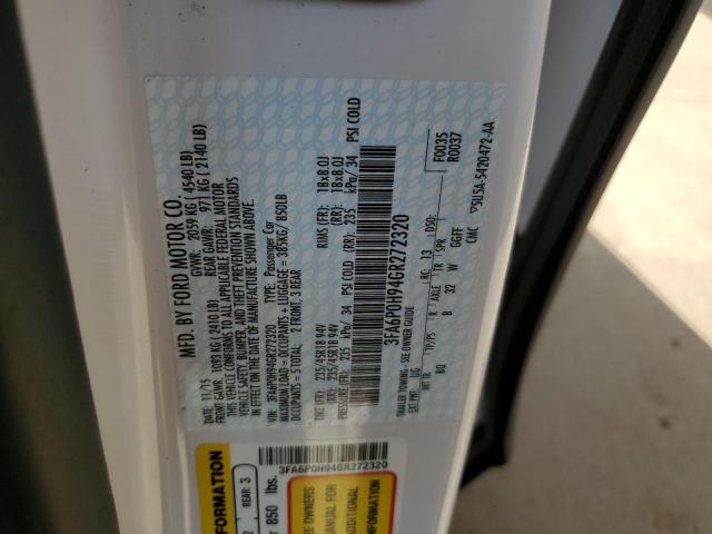 Photo 10 from auction – 2016 FORD FUSION SE with VIN 3FA6P0H94GR272320
