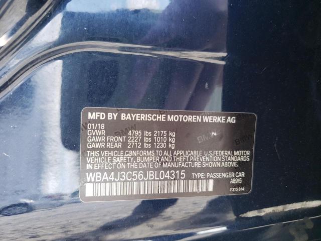 Photo 10 from auction – 2018 BMW 430XI GRAN with VIN WBA4J3C56JBL04315