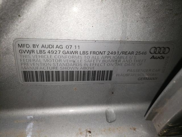 Photo 10 from auction – 2012 AUDI A4 PREMIUM with VIN WAUBFAFL9CN004891