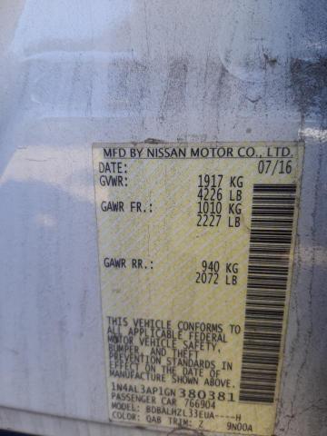 Photo 10 from auction – 2016 NISSAN ALTIMA 2.5 with VIN 1N4AL3AP1GN380381