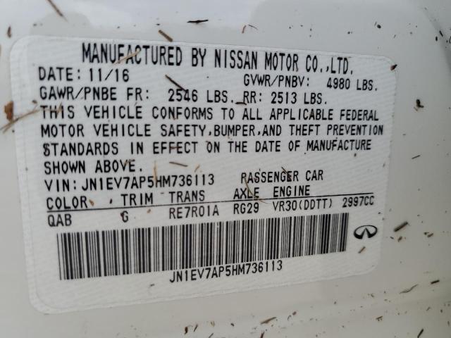 Photo 10 from auction – 2017 INFINITI Q50 PREMIU with VIN JN1EV7AP5HM736113
