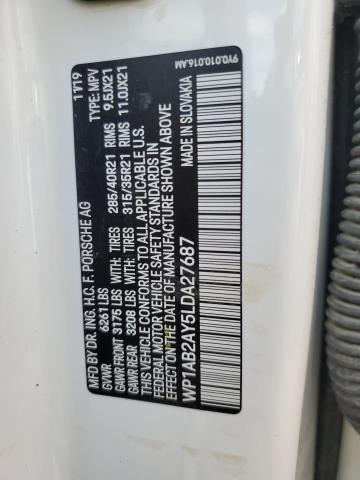 Photo 10 from auction – 2020 PORSCHE CAYENNE S with VIN WP1AB2AY5LDA27687