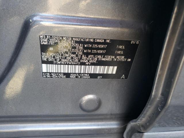 Photo 10 from auction – 2015 TOYOTA RAV4 XLE with VIN 2T3WFREV1FW164413