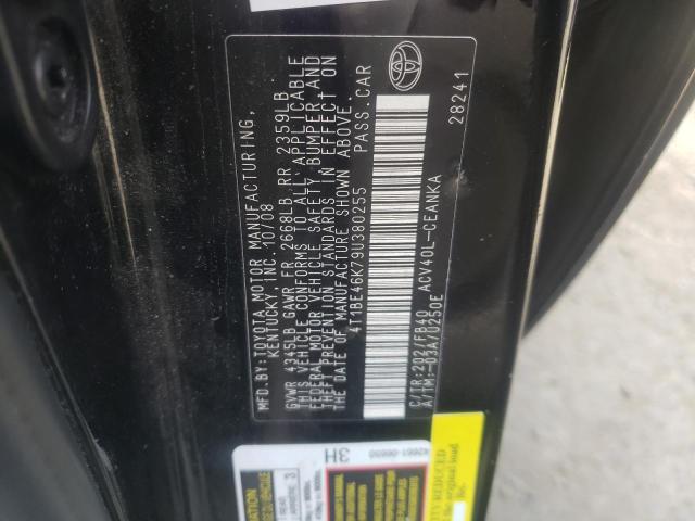 Photo 10 from auction – 2009 TOYOTA CAMRY BASE with VIN 4T1BE46K79U380255