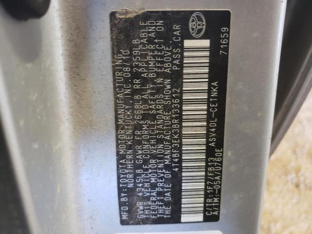 Photo 10 from auction – 2011 TOYOTA CAMRY BASE with VIN 4T4BF3EK3BR133612