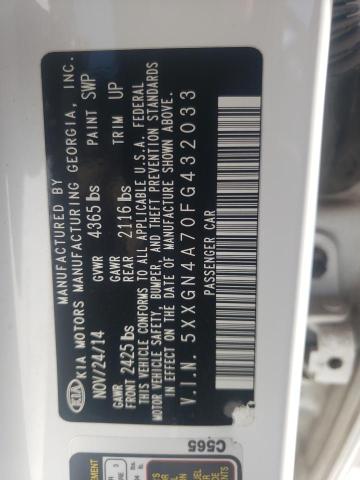 Photo 10 from auction – 2015 KIA OPTIMA EX with VIN 5XXGN4A70FG432033