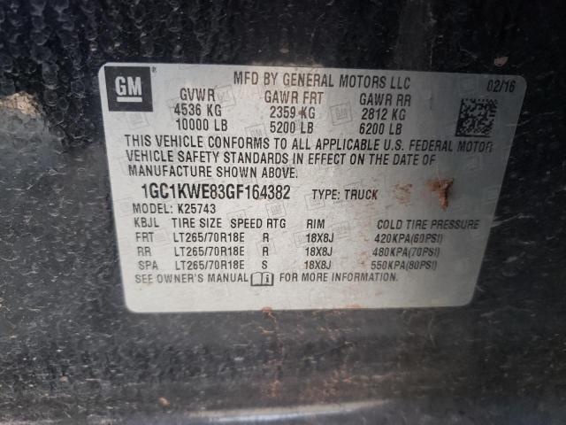 Photo 10 from auction – 2016 CHEVROLET SILVERADO with VIN 1GC1KWE83GF164382