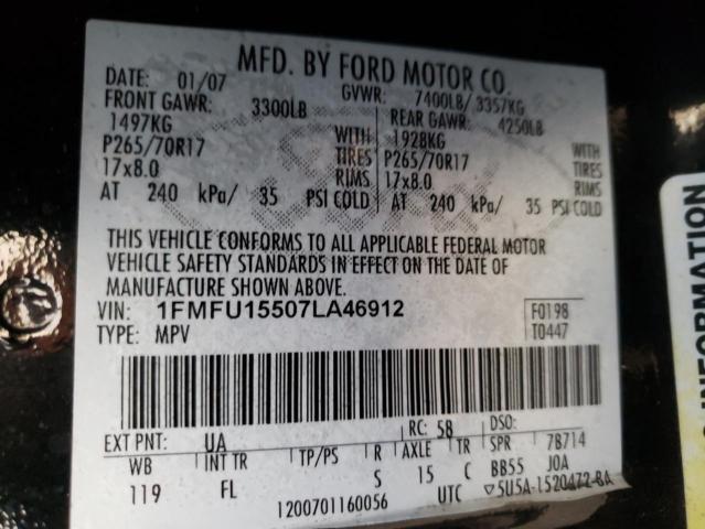 Photo 10 from auction – 2007 FORD EXPEDITION with VIN 1FMFU15507LA46912