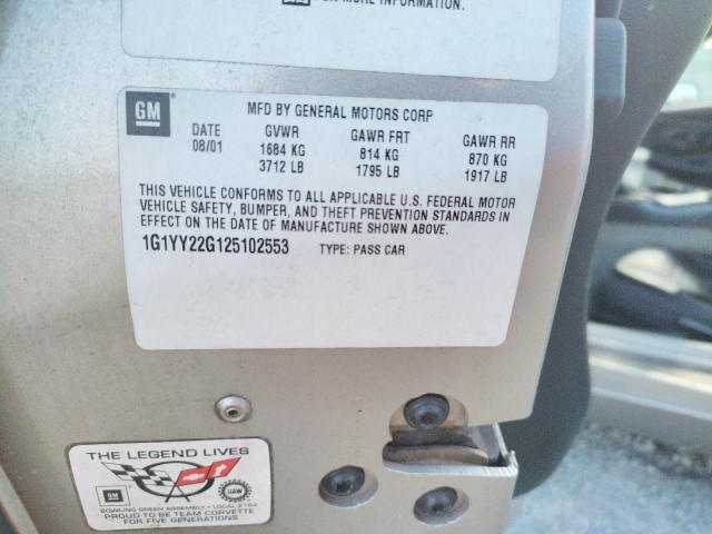 Photo 10 from auction – 2002 CHEVROLET CORVETTE with VIN 1G1YY22G125102553