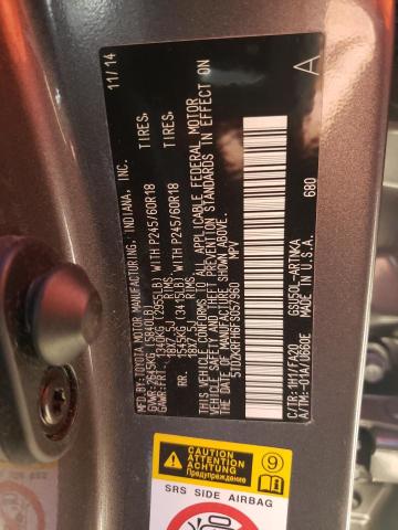 Photo 10 from auction – 2015 TOYOTA HIGHLANDER with VIN 5TDZKRFH6FS057960