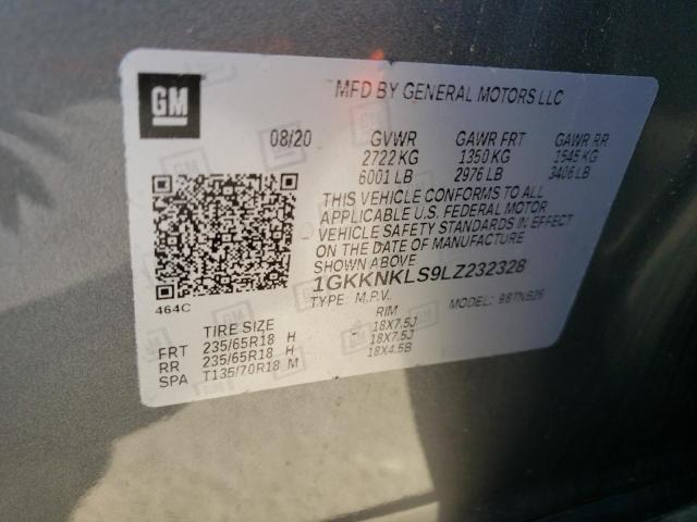 Photo 10 from auction – 2020 GMC ACADIA SLE with VIN 1GKKNKLS9LZ232328