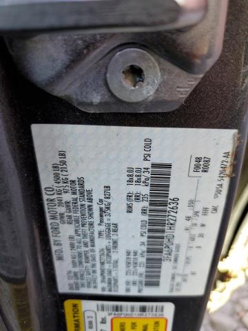 Photo 10 from auction – 2017 FORD FUSION SE with VIN 3FA6P0HD1HR272636
