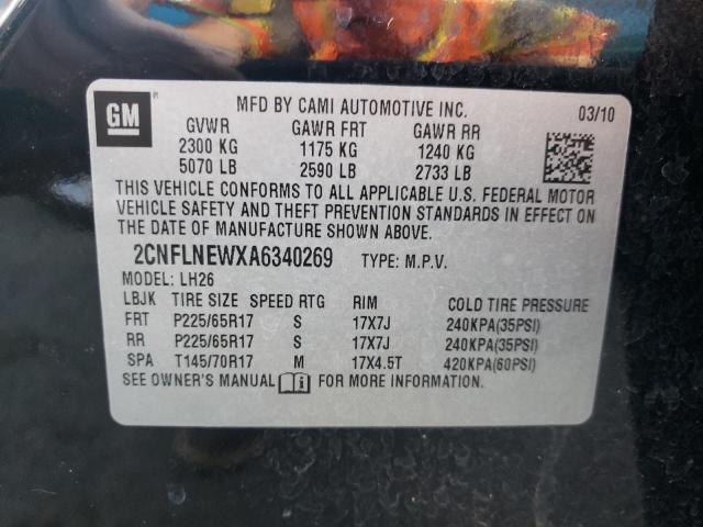 Photo 10 from auction – 2010 CHEVROLET EQUINOX LT with VIN 2CNFLNEWXA6340269