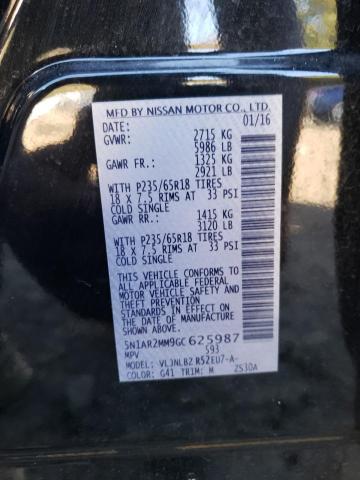 Photo 10 from auction – 2016 NISSAN PATHFINDER with VIN 5N1AR2MM9GC625987