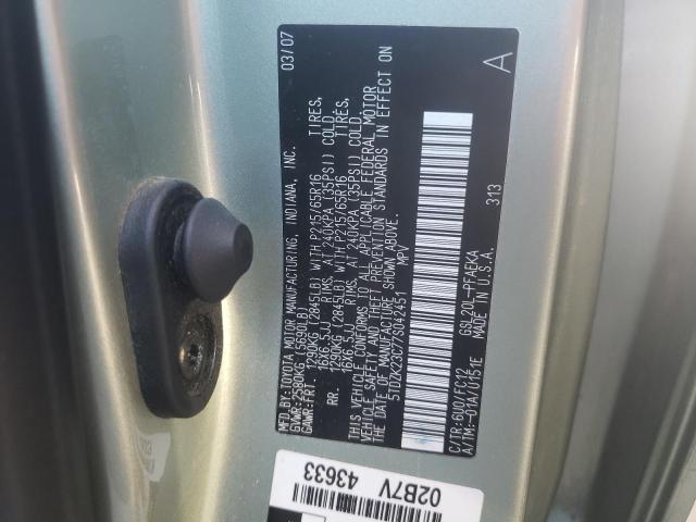 Photo 10 from auction – 2007 TOYOTA SIENNA CE with VIN 5TDZK23C77S042451