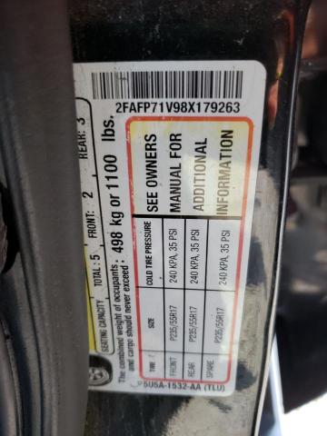 Photo 10 from auction – 2008 FORD CROWN VIC with VIN 2FAFP71V98X179263