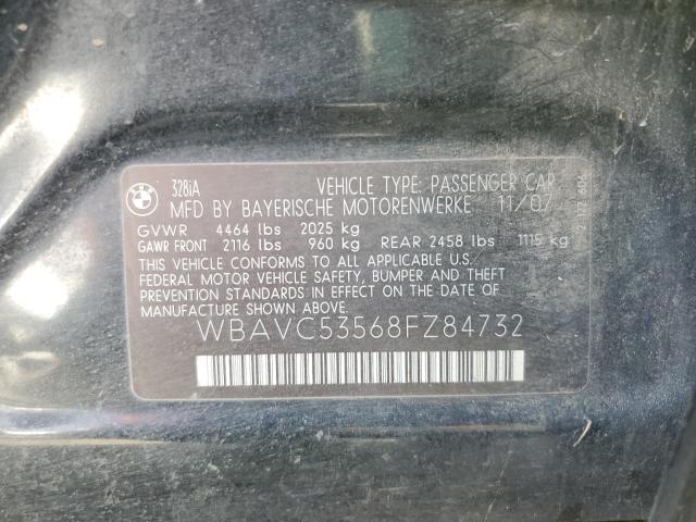 Photo 10 from auction – 2008 BMW 328 I SULE with VIN WBAVC53568FZ84732