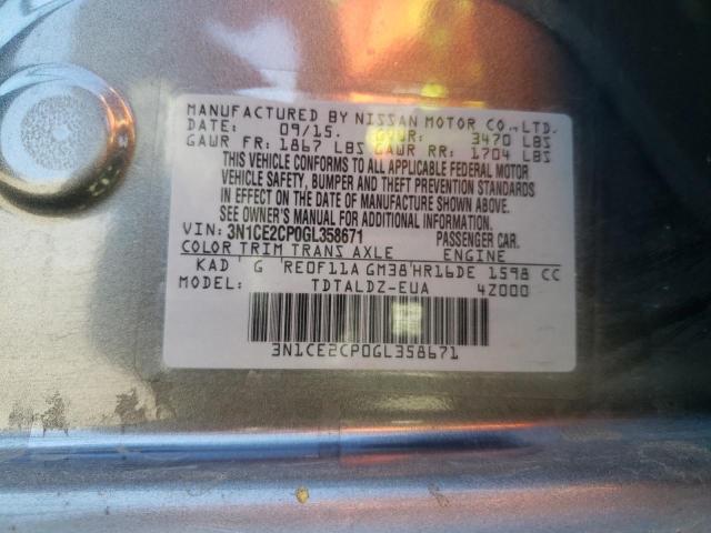 Photo 10 from auction – 2016 NISSAN VERSA NOTE with VIN 3N1CE2CP0GL358671