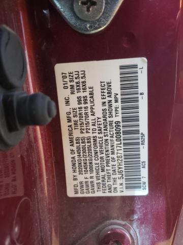 Photo 10 from auction – 2007 HONDA ELEMENT EX with VIN 5J6YH28717L008099