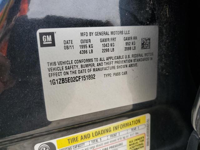 Photo 10 from auction – 2012 CHEVROLET MALIBU LS with VIN 1G1ZB5E02CF151892