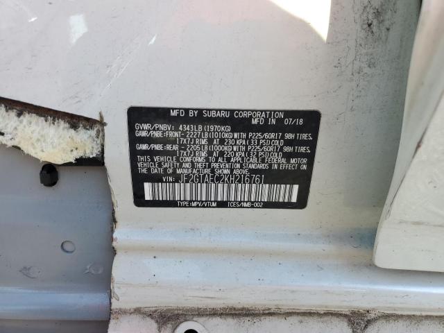Photo 10 from auction – 2019 SUBARU CROSSTREK with VIN JF2GTAEC2KH216761