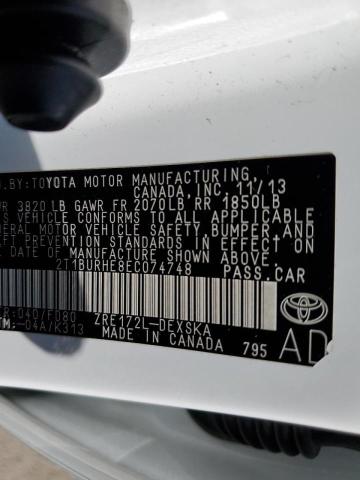 Photo 10 from auction – 2014 TOYOTA COROLLA L with VIN 2T1BURHE8EC074748
