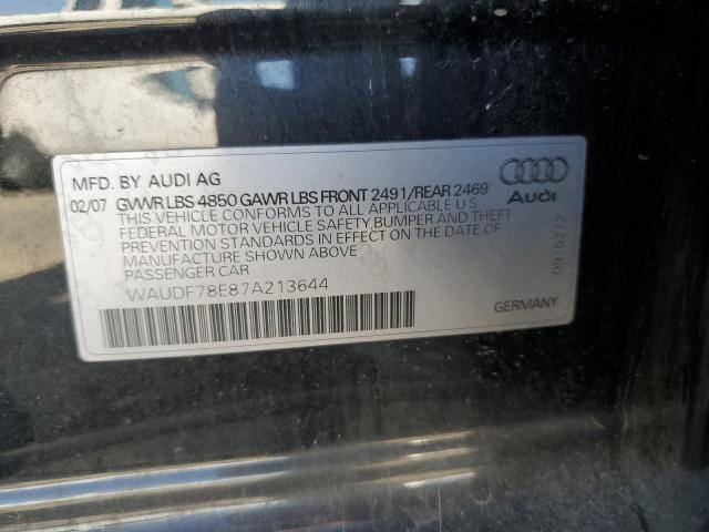 Photo 10 from auction – 2007 AUDI A4 2.0T QU with VIN WAUDF78E87A213644