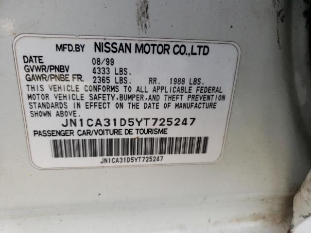 Photo 10 from auction – 2000 NISSAN MAXIMA GLE with VIN JN1CA31D5YT725247