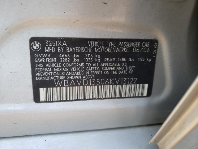 Photo 10 from auction – 2006 BMW 325 XI with VIN WBAVD13506KV13122