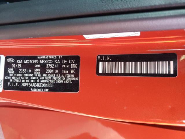 Photo 10 from auction – 2019 KIA FORTE EX with VIN 3KPF54AD4KE084855