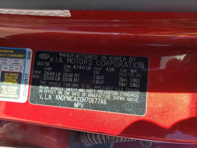 Photo 10 from auction – 2017 KIA SPORTAGE L with VIN KNDPMCAC0H7067746