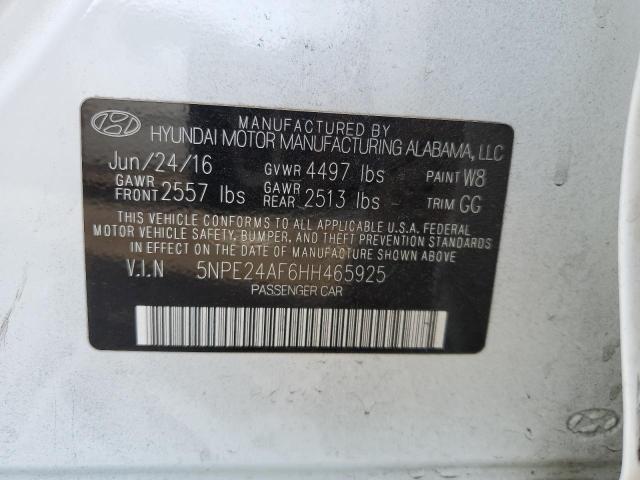 Photo 10 from auction – 2017 HYUNDAI SONATA SE with VIN 5NPE24AF6HH465925