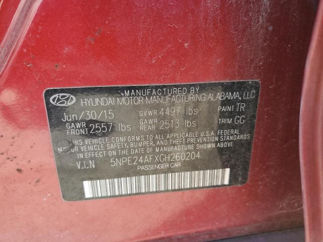 Photo 10 from auction – 2016 HYUNDAI SONATA SE with VIN 5NPE24AFXGH260204